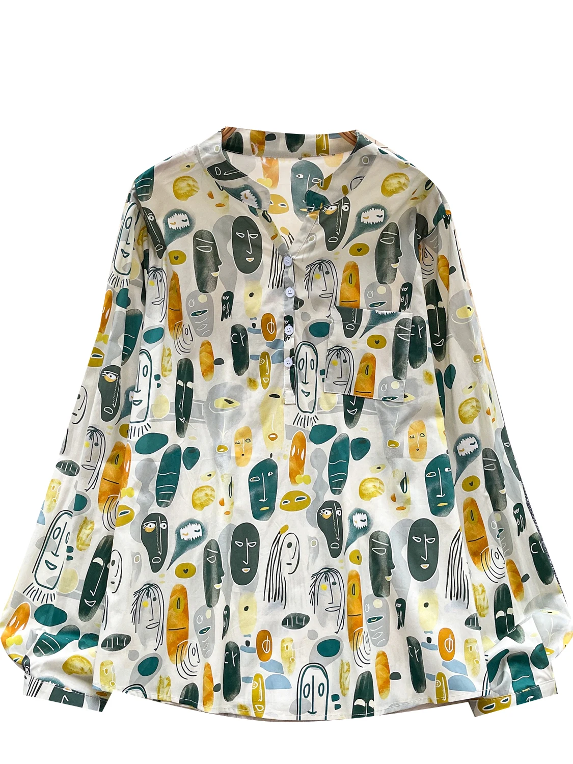 Retro Gedruckt Laterne Sve irt Frauen Lose Fleisch Verbergen Sanfte Aosphäre Schöne Personali Top Koreanische Sle Pendeln