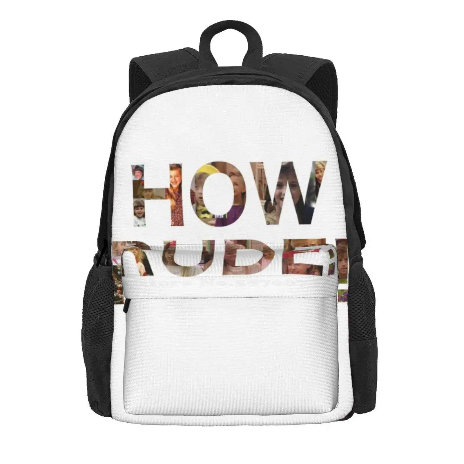 How Rude! Hot Sale Schoolbag Backpack Fashion Bags Stephanie Tanner Full House Jodie Sweetin Fuller House How Rude