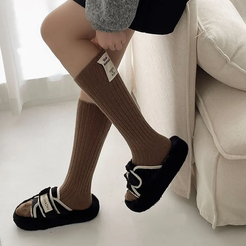 2024 New Winter Warm Angola Rabbit Merino Wool Socks Women\'s Winter Tube Socks Solid Color Ladies Cashmere Warm Snow Socks