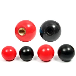 20pcs Black Red Bakelite Ball Hand Screw Nut Handle Lever Knobs Grip Handles Brass /iron/Bakelite Core Machine Tool Replacement