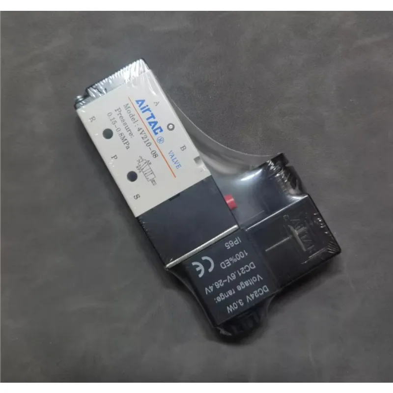 AIRTAC 5-2 Way Solenoid Valve 4V210-08 DC24V 1/4" Thread Pneumatic Solenoid Valve