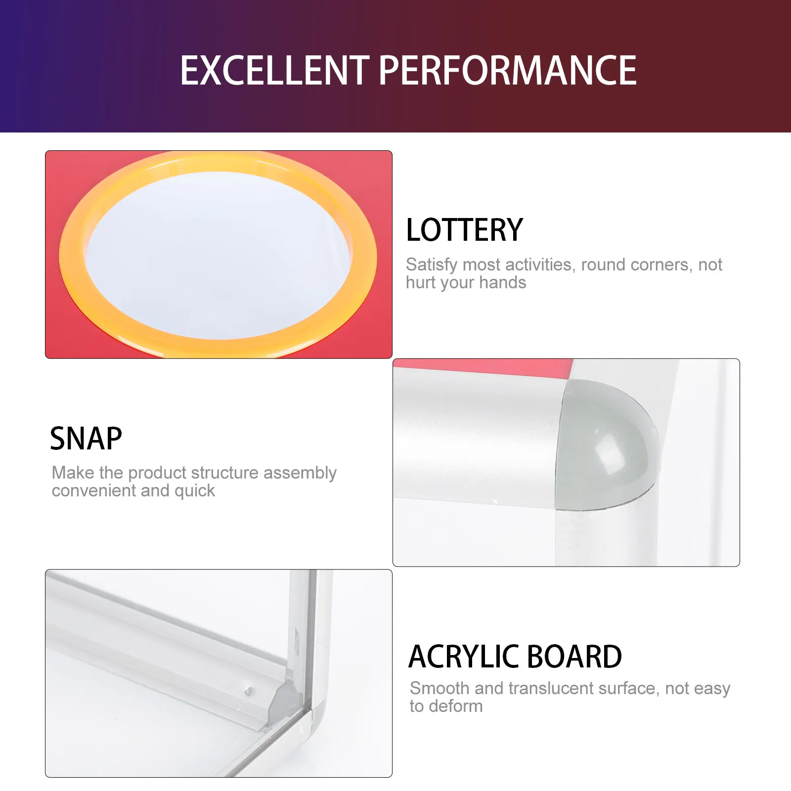 

1pc Lockable Transparent Collection Box Rust-Proof Storage for Voting Fundraising Complaints Suggestion Aluminum Alloy