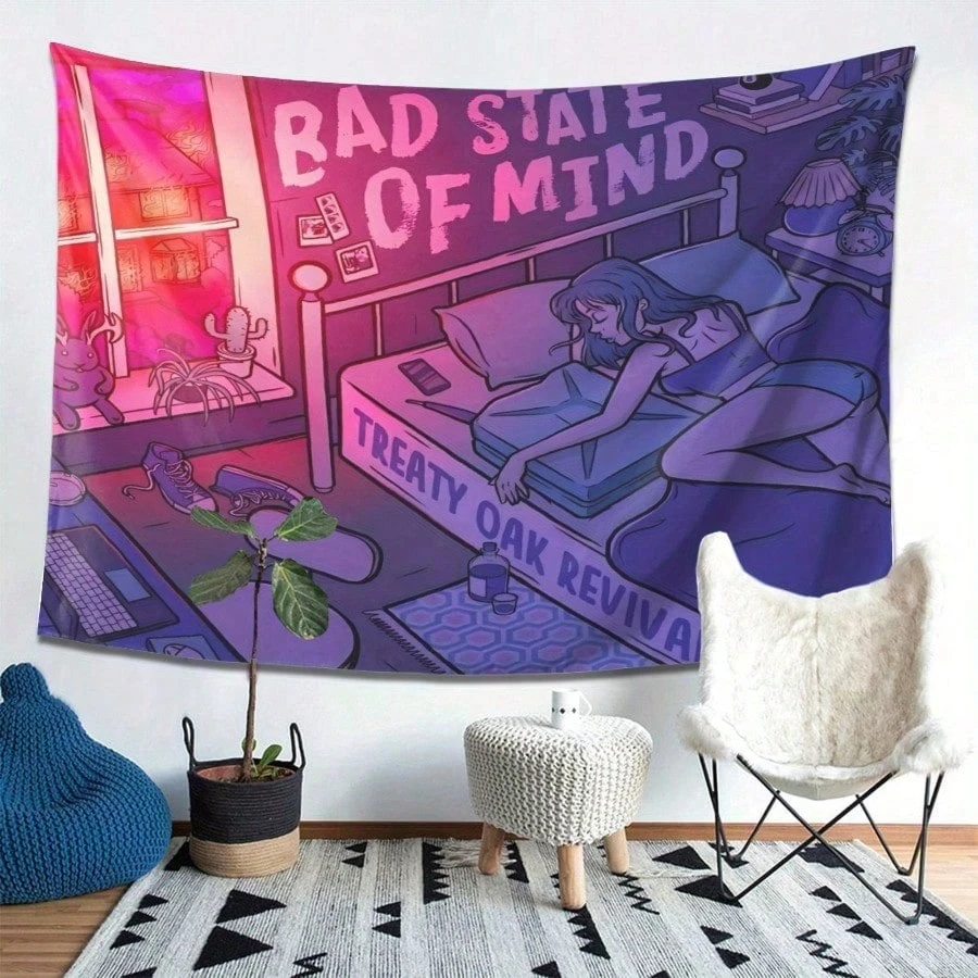 

Художественный гобелен] Серия «Трекарный дуб», художественный гобелен, яркое украшение на стену для гостиной, бесплатные крючки в комплекте, нетоксичные