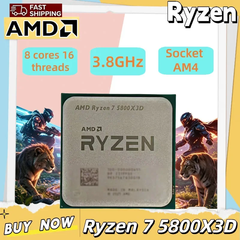 

AMD R7 5800X3D Ryzen 7 Gaming Processor New Ryzen 5000 Series 5 GHz 8-Core 16-Thread CPU Processor DDR4 96 MB 105W Loose Pie