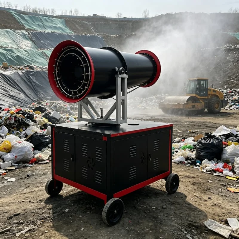 Electric Fog Cannon Dust Suppression Sprayer Machine 50m Range 380V Motor Automatic Remote Control Construction Mine Customized