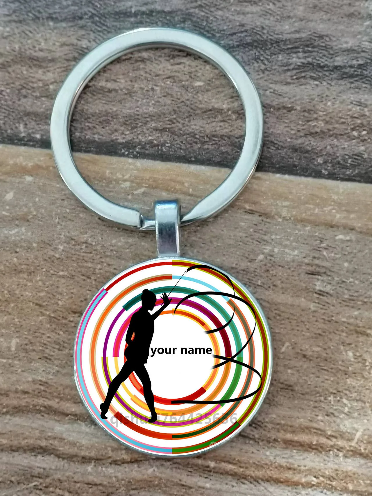 Diy Custom Name / Rhythmische Gymnastik Schlüsselanhänger / Turnerin Custom Name, Design Gymnastik Private Custom Name Schlüsselanhänger Anhänger Com – Detail 6