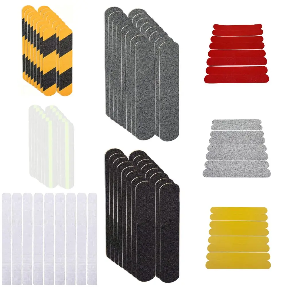 8Pcs Tire Tread Texture Stair Tread Anti-Slip Tape Waterproof Strong Adhesive Stair Tread Tape Durable Luminous