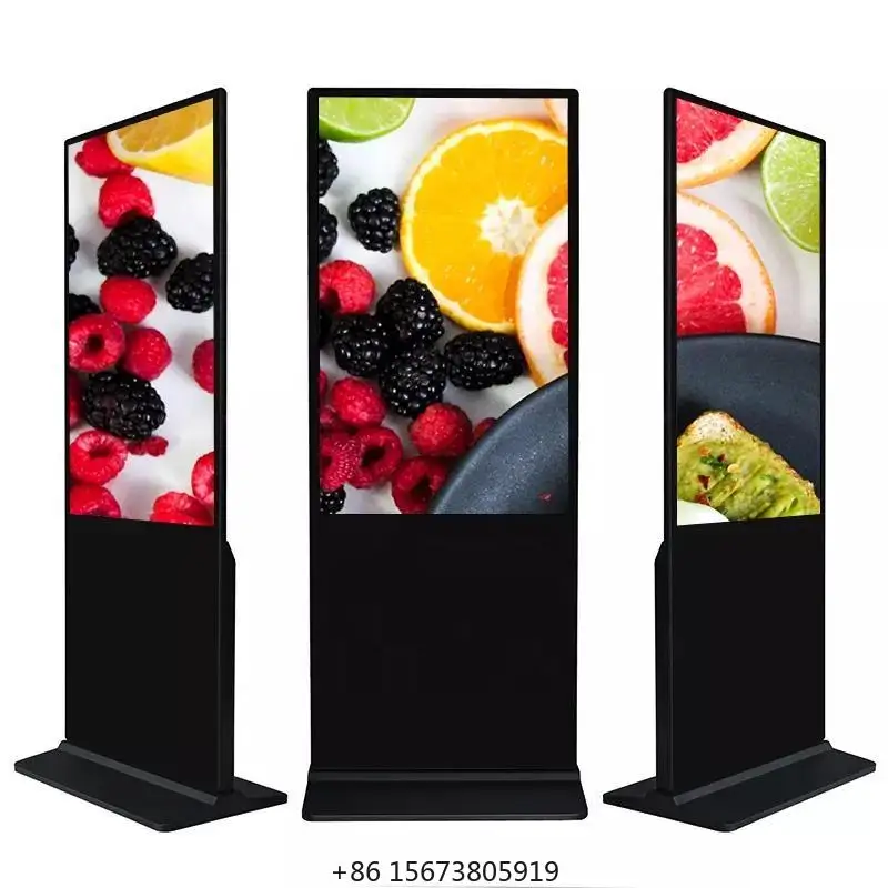 Floor Standing Vertical TV Touch Screen Kiosk 4k Indoor Advertising Player Display Screen HD LCD Digital Signage