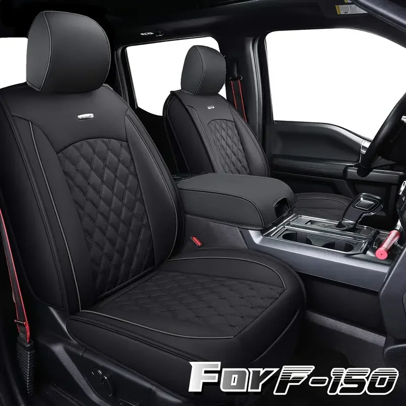 Fundas de asiento para Ford F150, fundas de cuero impermeables para Ford F150 Carhartt de 2015 a 2024, F250, F350 y F450 DE 2017 a 2024