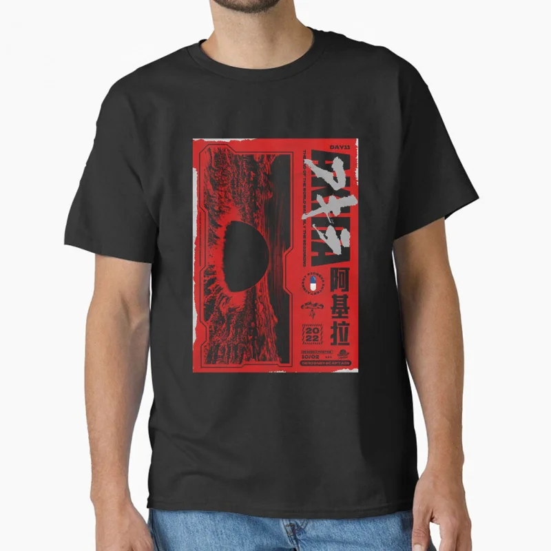 

80s Retro Manga Akira #0807 cyberpunk city explosion cyber mecha tokyo motor Otomo Katsuhiro Anime Gift T-shirt large size tops