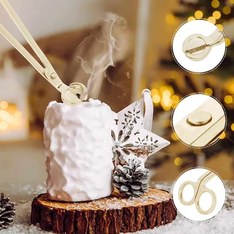 Docht Trimmer Edelstahl Kerze Cutter Öl Lampe Trim Schere Kerze Runde kopf