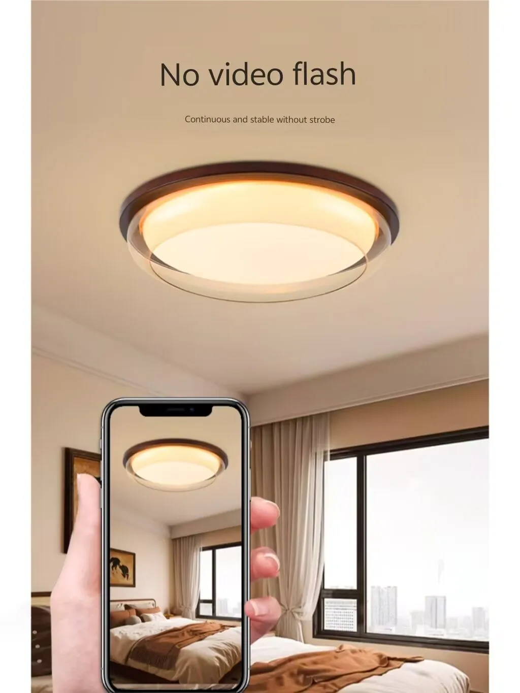 Creative new round ceiling lamp, designer bedroom room lamp, vintage eye friendly study lamp for reading in the library