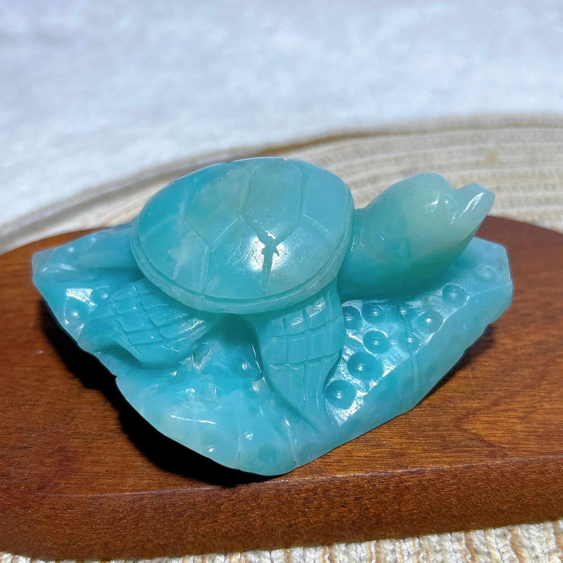 

Healing Natural Crystals Caribbean Tortoise Hand Carving Reiki Gemstones Ornament Home Decorations Mineral Energy Gift