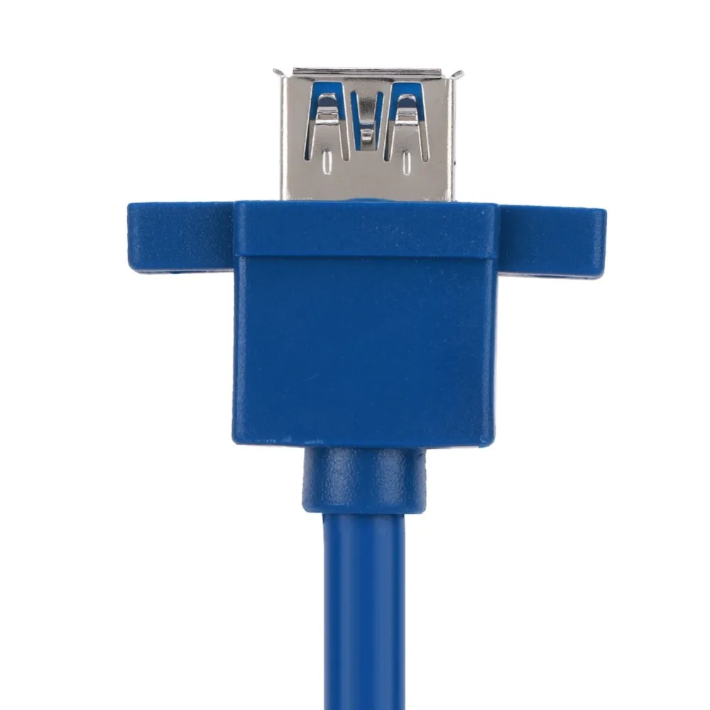 Durable 5Gbps USB3.0 19PIN To 2AF Cable Panel Mount with Screw Hole Front Panel Cable USB3.0 Expansion Cable PC Case