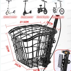 Large Capacity Bicycle Front Basket E-bike Storage Basket Strong Load-bearing Easy Installation Durable for Scooter Bike