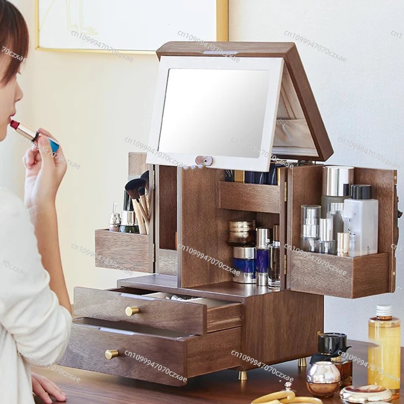 Cosmetics Storage Box，Multifunctional Simple Retro Storage
