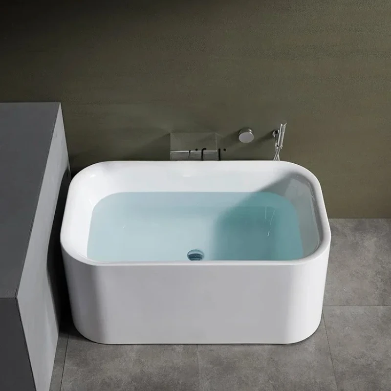 

Small Apartment Acrylic Bathtub Household Adult Mini Japanese Deep Bubble Small Bottle Sitting