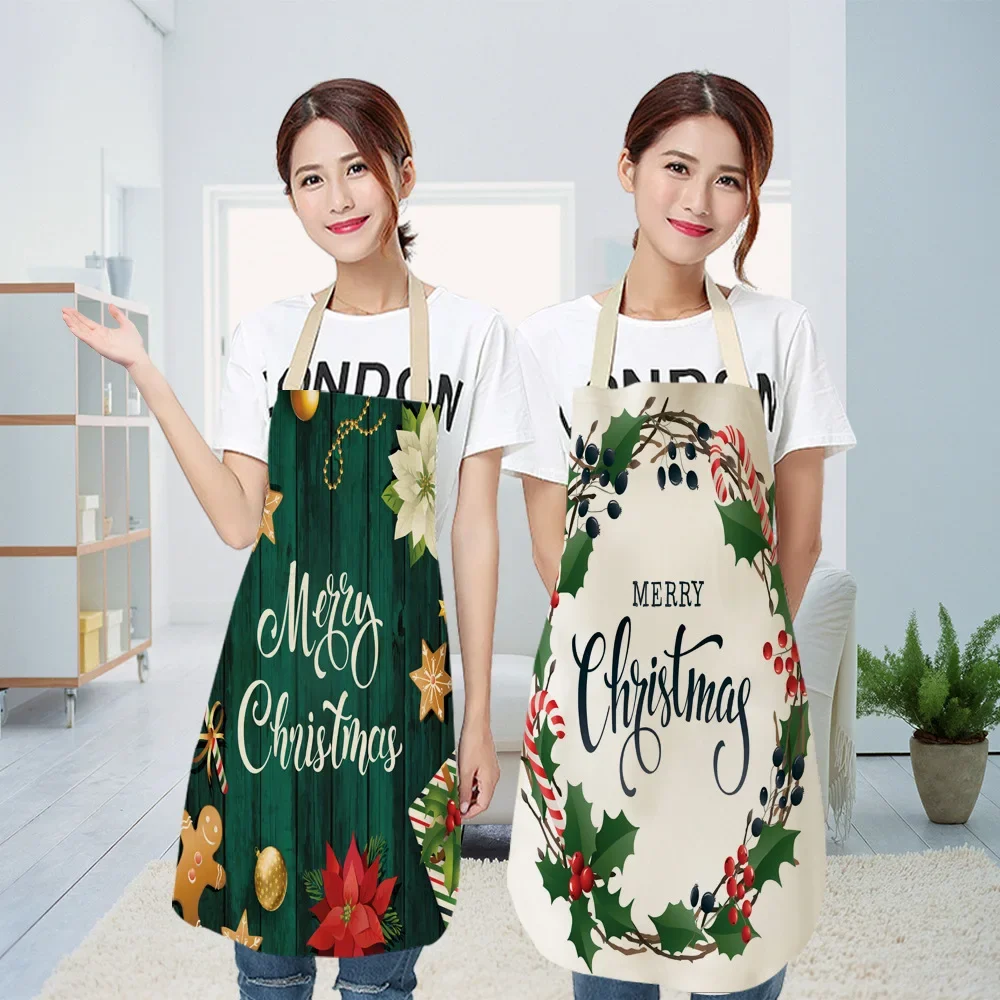 Fish Aprons for Women Kids Sleeveless Cooking Baking Cleaning Tools Marine Animals Printed Kitchen Aprons Cotton Linen Bibs