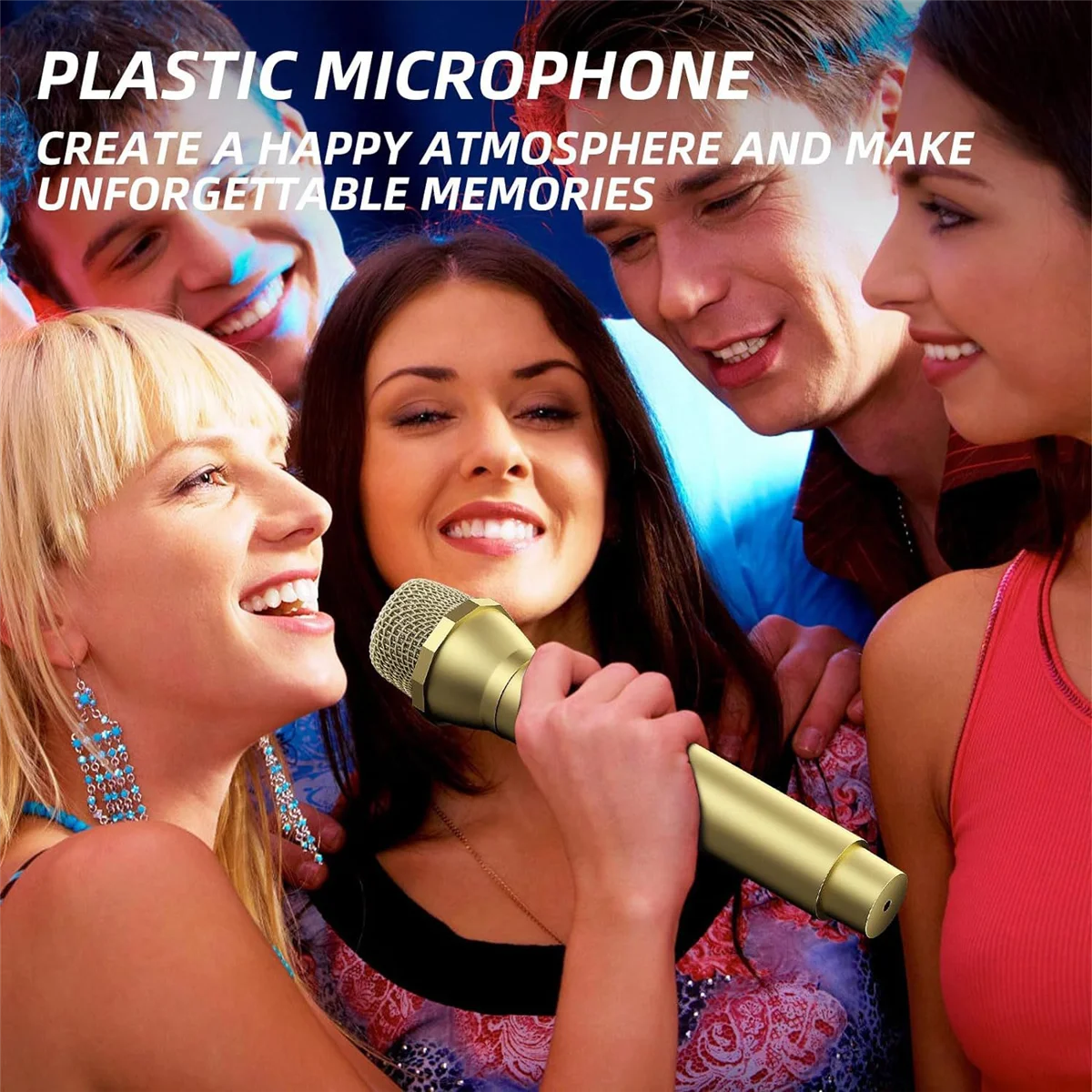 3 PCS Microphone Prop, Plastic Prop Microphone, Mic Prop for Costume Role Play Christmas Cosplay Music Birthday Party