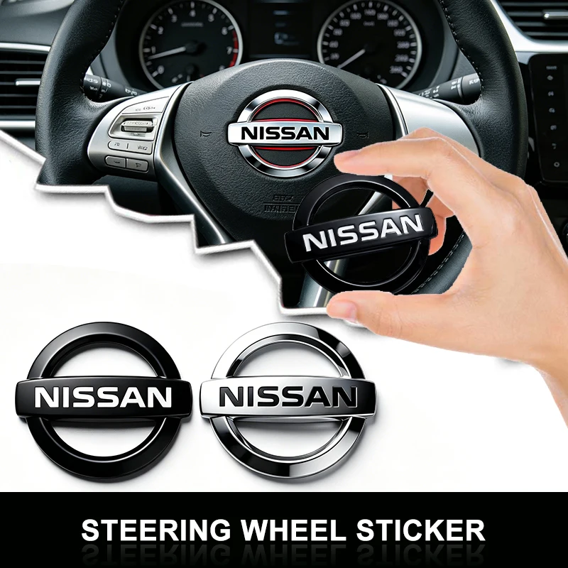 Car Steering Wheel Sticker Emblem Decal Badge Decoration Decal for Nissan Nismo GTR J10 X-Trail Note Armada Pathfinder Hub Caps