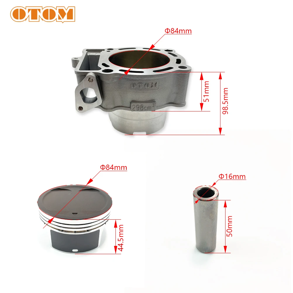 OTOM Motorcycle Engine 84mm Cylinder Kit NC250 NC300 For ZONGSHEN Bosuer KAYO T6 K6 Xmotor RX3 SHINERY X6 NC 250cc Upgrade 300cc