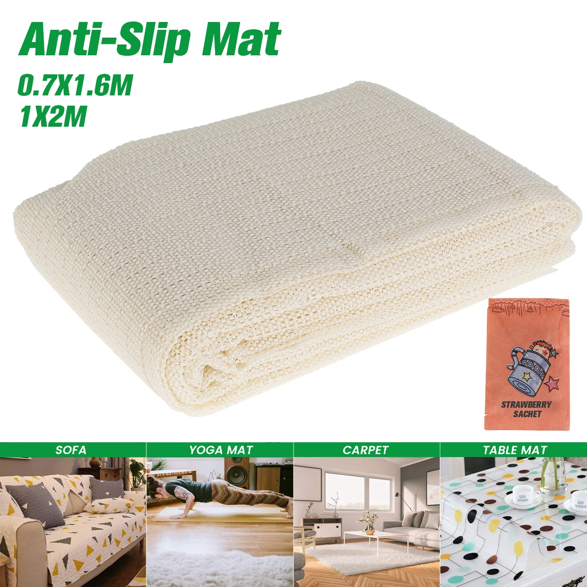 Lusee Anti-slip mat antislip tapijt grijper voor tapijten en tapijten/snijbare PVC tapijt grijper onderlaag voor harde of houten vloeren/maat: 200 * 100 cm