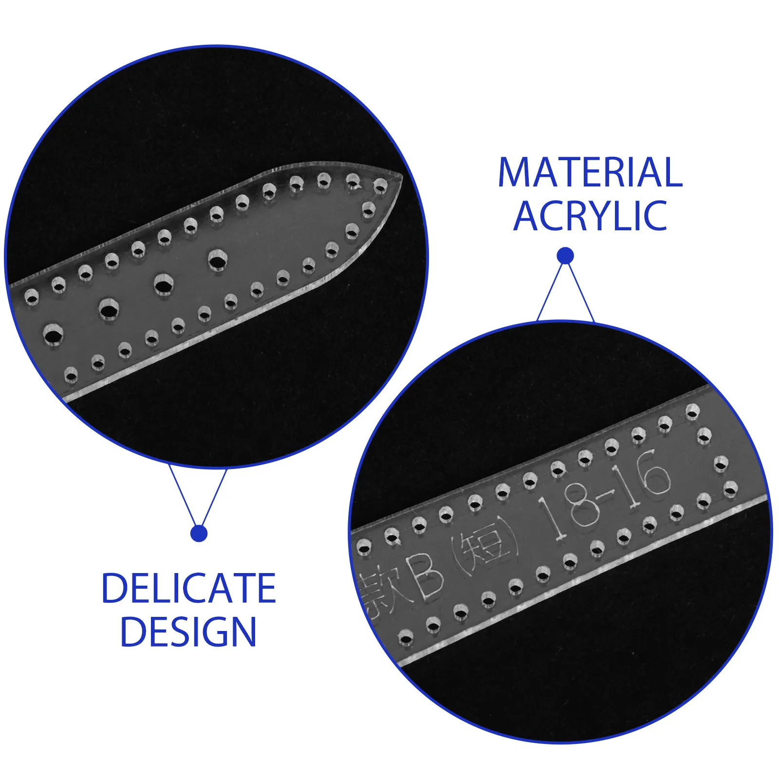 

Набор из 8 прозрачных акриловых трафаретов для ремешков часов, прочные, для самостоятельного изготовления ремешков, подходят для всех типов часов, универсальные трафареты для ремешков часов