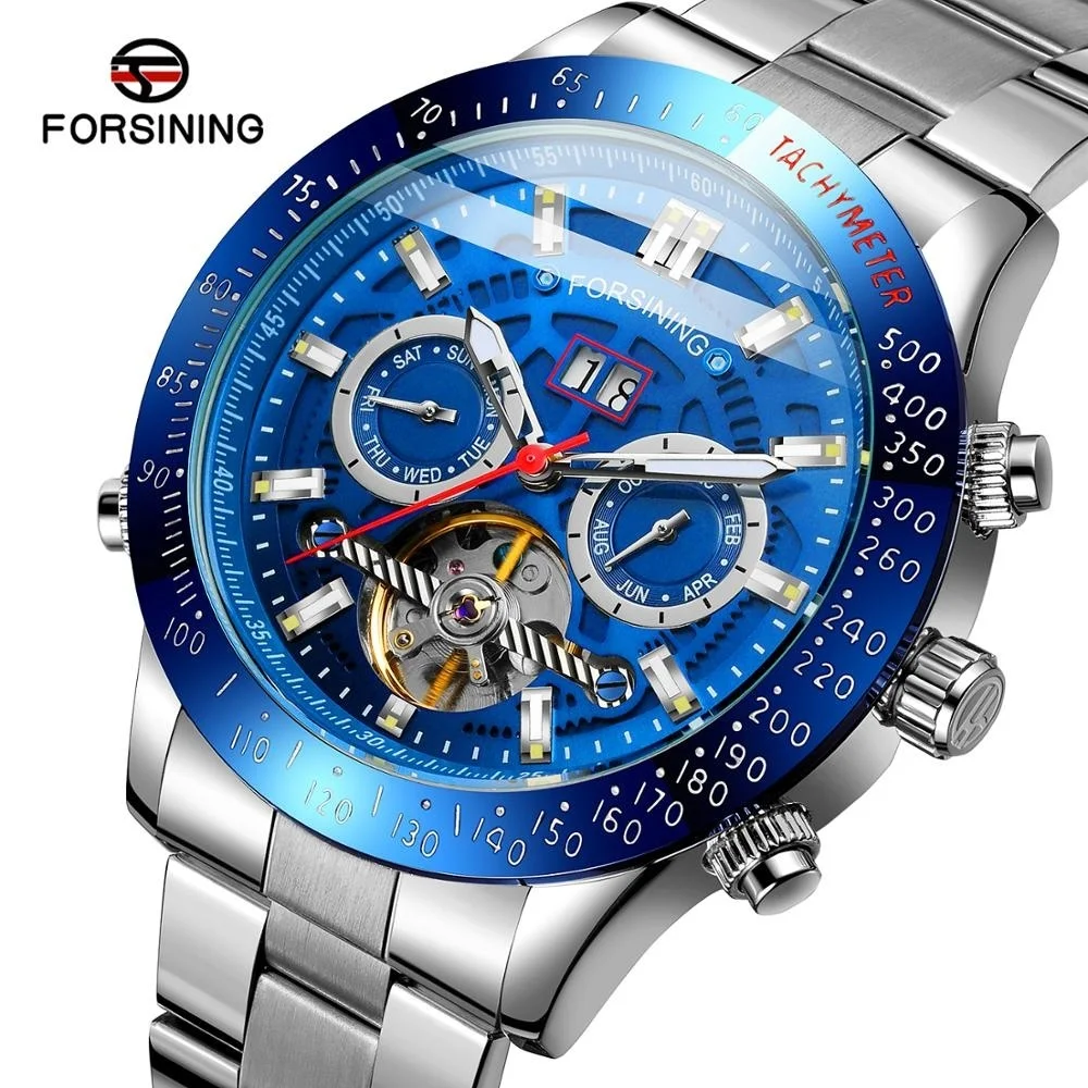 FORSINING 332G Luxury Brand Series Men\'s Watch Professional Aviation Week Business Automatic Date Sports Watches Surprise Price