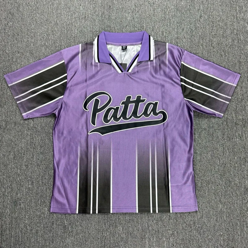 American Style High Street Patta Top New Summer Turn Down Collar Sporty Casual PATTA Short Sleeve