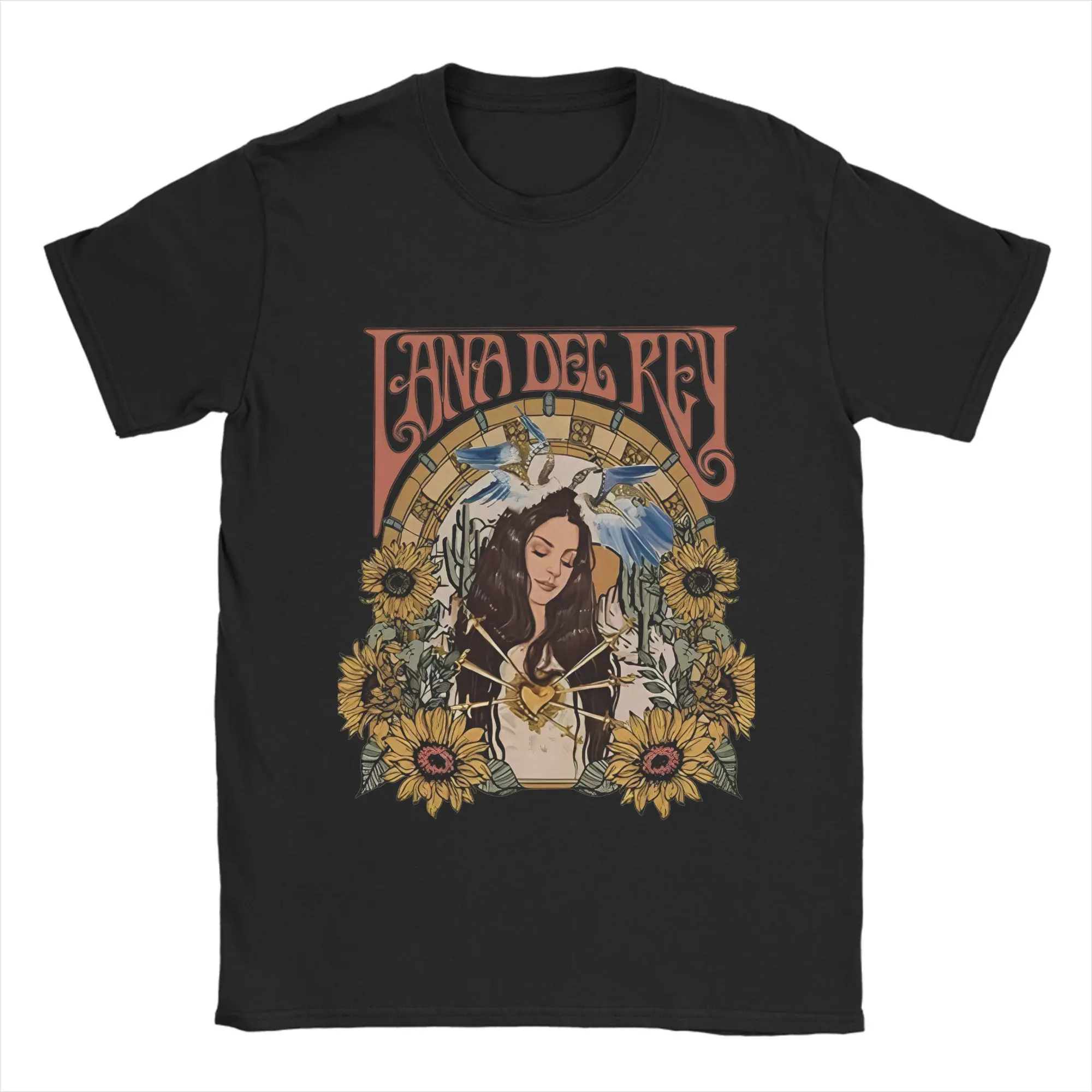 

Streetwear T-Shirt Summer Singer Lana Del Rey Novelty T-Shirts 100% Cotton Tee Shirt for Men Y2K Fun Pattern Short Sleeve Tees