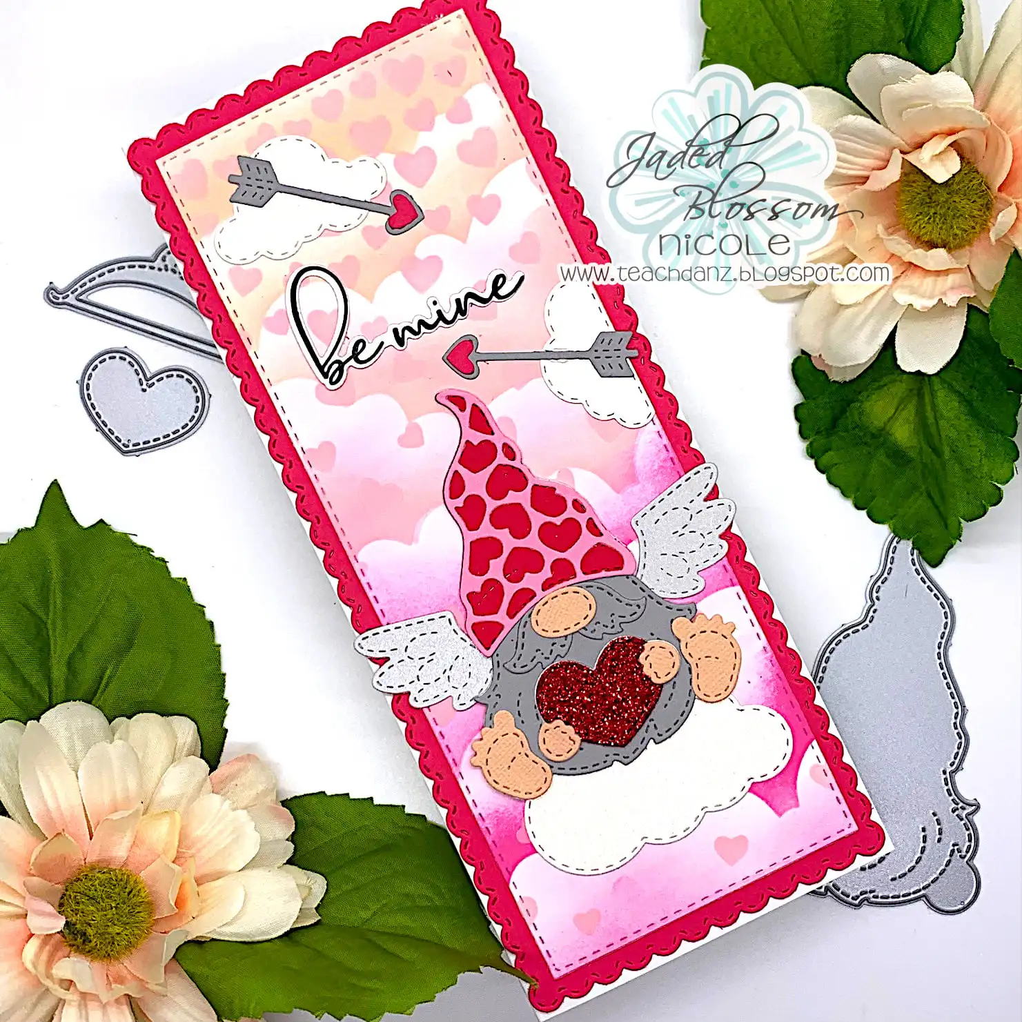 Hearts Love Letter Floral Clear Stamps Metal Cutting Dies Clear Stamps Stencil for DIY Scrapbook