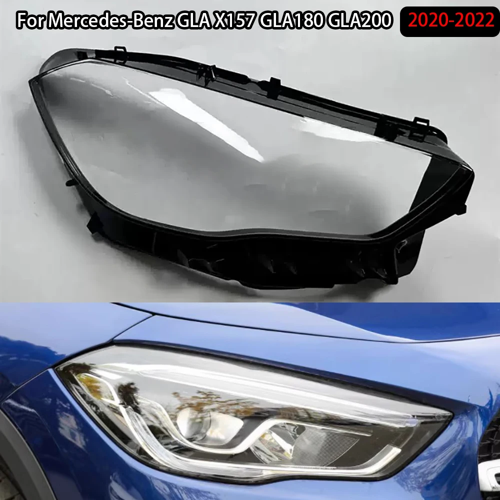 

For Mercedes-Benz GLA X157 GLA180 GLA200 2020-2022 Car Headlight Headlamp Clear Lens Auto Shell Cover