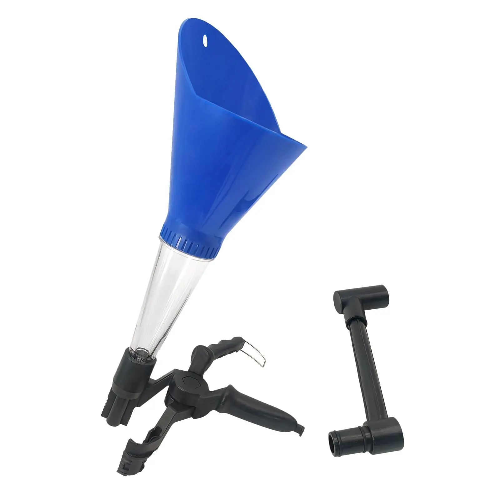 

Spillproof Engine Oil Funnel Kit Fast Clamp System Plastic Fuel Filling Tool Set for Universal Car and Motorcycle Use