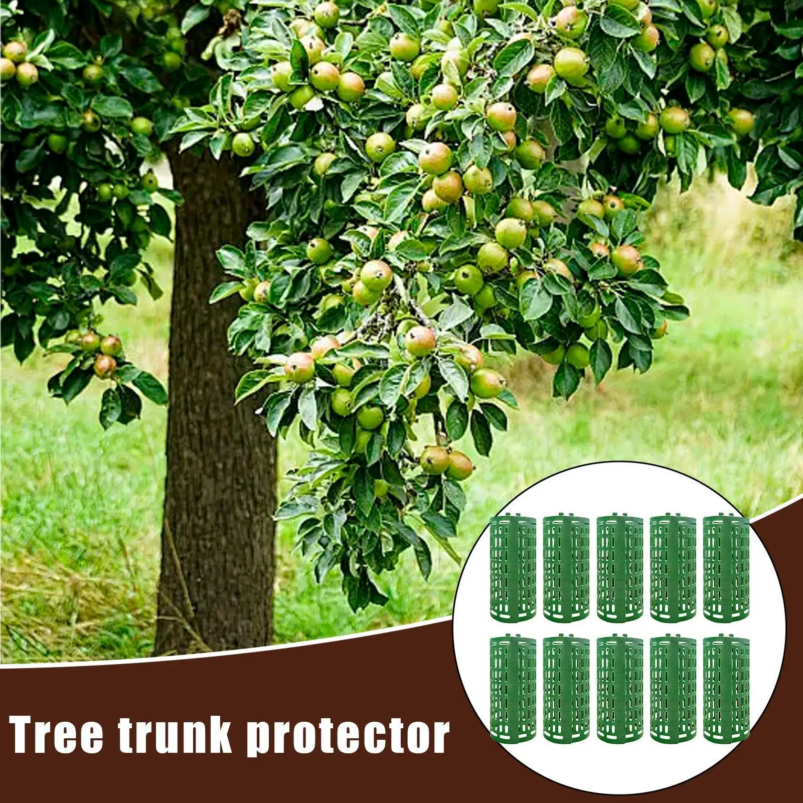 

10Pcs Tree Trunk Protector Plant Protection Fence with Twist Ties Plant Guard Protectors Adjustable for Protecting Trees