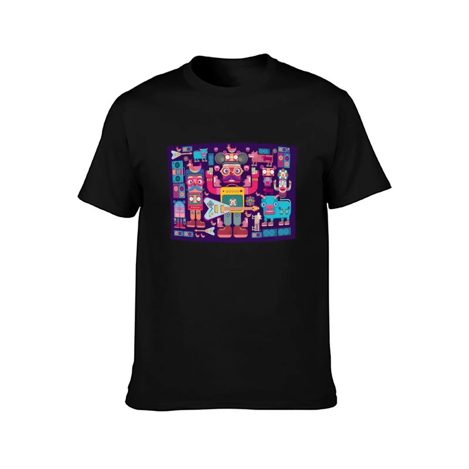 vector band and musicians T-Shirt, Summer Casual Cotton Tee, Oversized Streetwear Tops, Vintage Graphic Print, Unisex Men Women