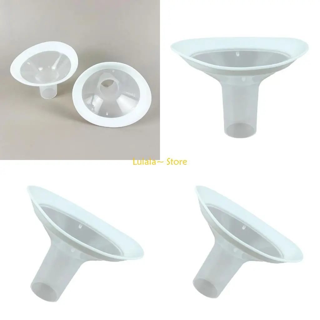 Y4QA Breast Shieldings Easy Clean Designings Flanges Soft Silicone Flanges 21/24mm Nursing Breast Flages for Breast