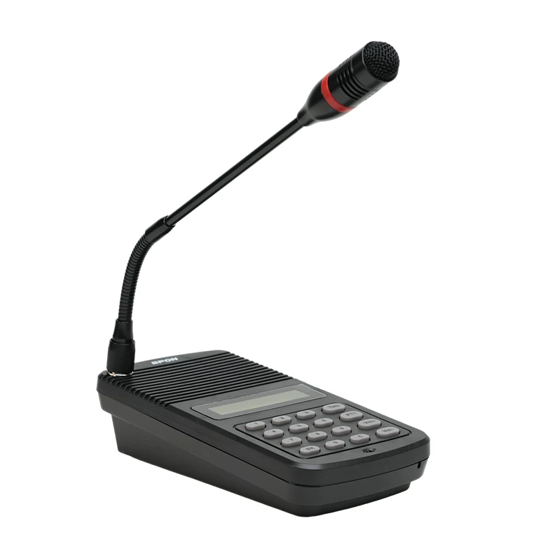 IP Paging Microphone Keyboards Supporting TCP/IP UDP SIP Protocols Customizable For School Bank Factory Intercom Systems