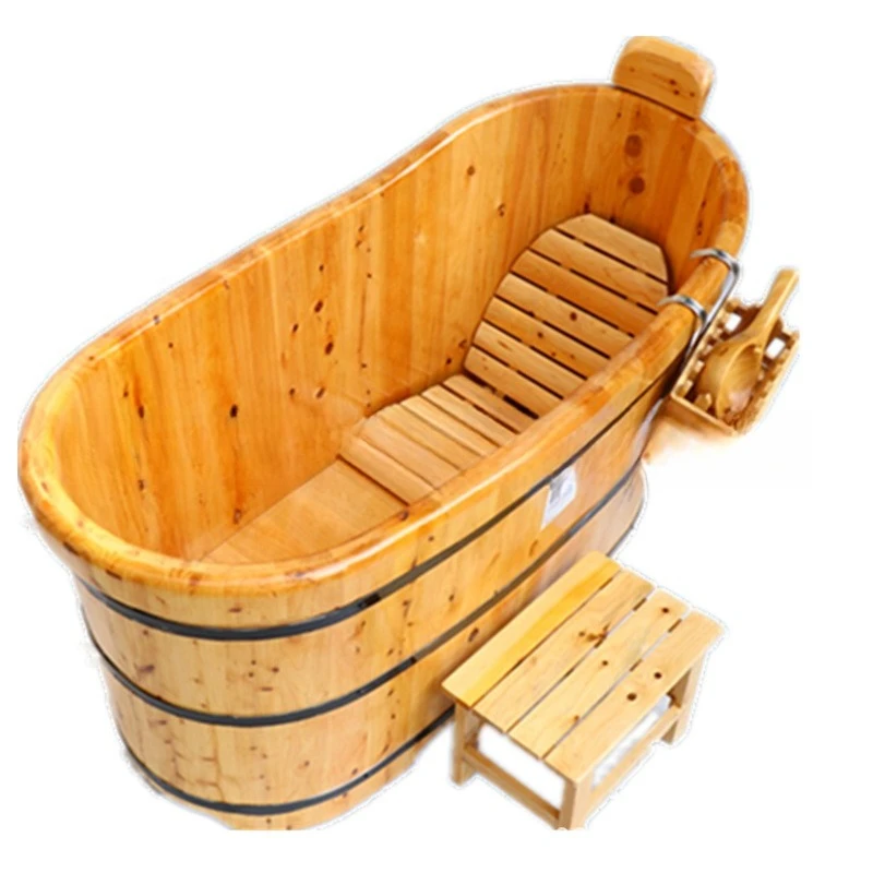 

Cedar wood, bath bucket, bath, solid, adult, bathtub, covered, fumigated wood