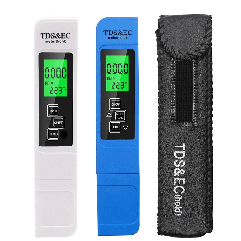 Qualidade da Água Tester Pen para Aquarium Pool Lcd Digital Calibração Automática Water Purity Test Medidor de Temperatura Tds ec