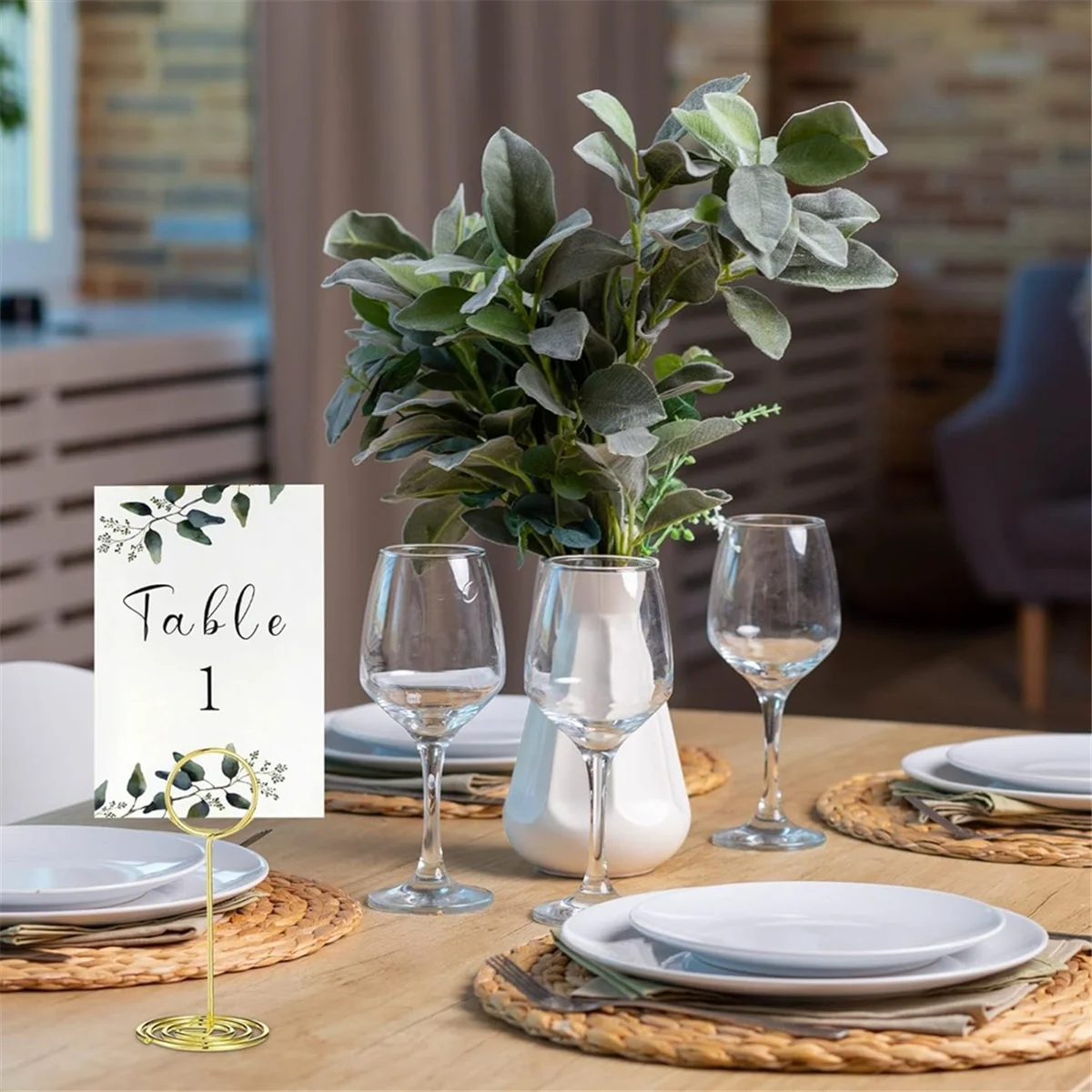

A13Z_Elegant Gold Table Number Holders - 10-Pack Place Card & Paper Stands