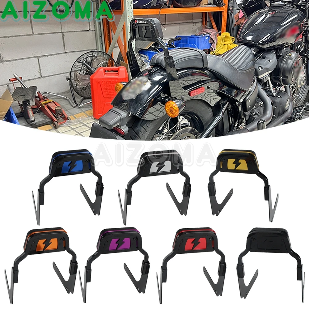 

Rear Passenger Seat Back Rest Motorcycle Short Sissy Bar Backrest For Harley Hydra-Glide Revival FLI 2024 2025 Heritage Classic