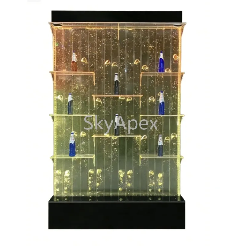 

Акриловая перегородка для комнаты-многофункциональная прозрачная настенная полка, органайзер для хранения винного шкафа для гостиной, домашнего декора