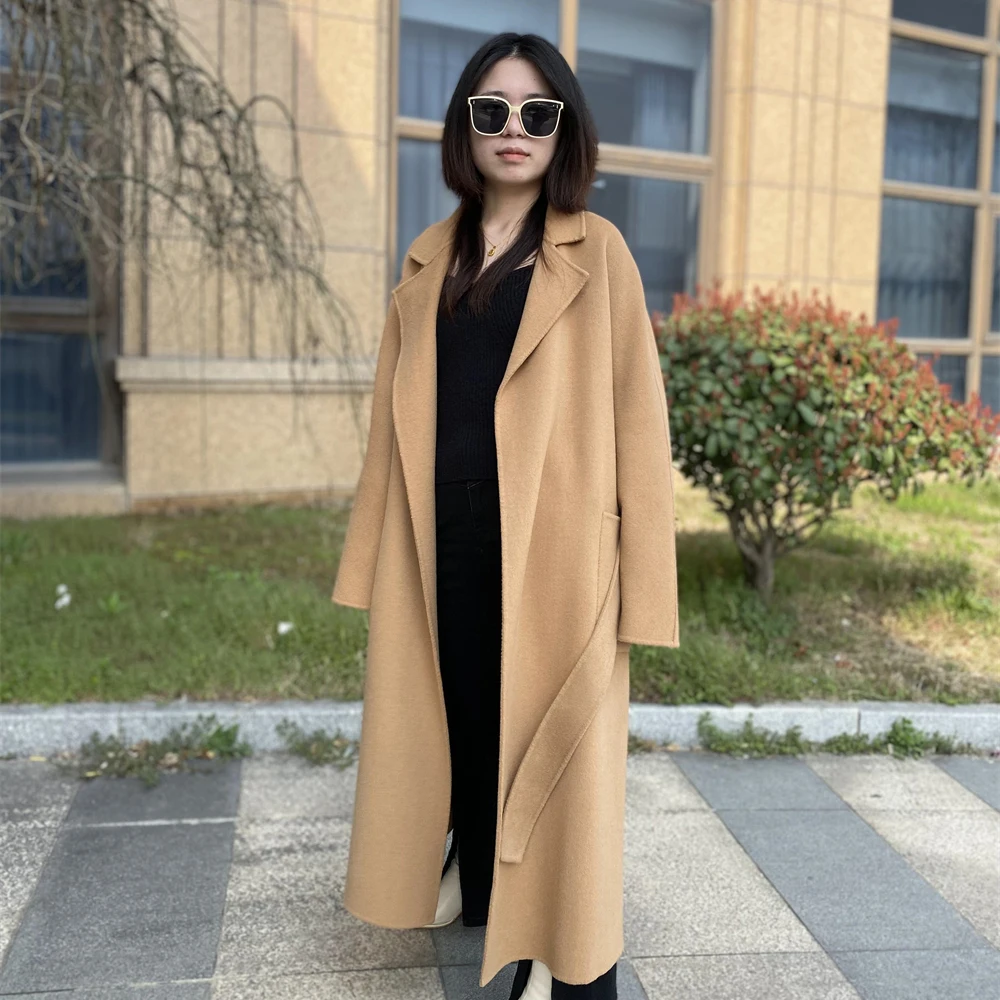

Jxwatcher Oversize Coat Women Cashmere Spring Fashion Long Jacket Ladies Solid Full Sleeve Trench Autumn Winter Outerwear Female