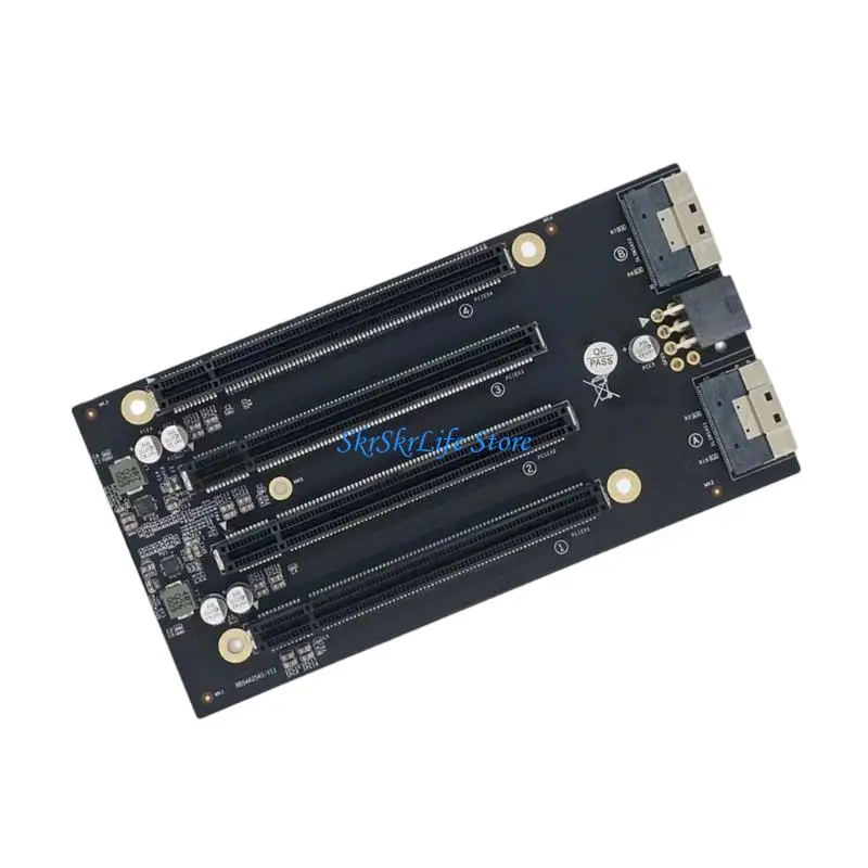E65E Reliable PCIe4 0 X4X4X4X4 Expansion Board With Low Loss Quick Circuit Design