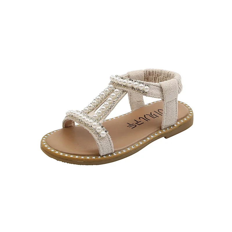 Girl Sandals Summer Pearl Shining pearl Princess Shoes Korean Edition Kids Eva Sandals Kid Shoe for Girl Sandalias De Mujer 신발