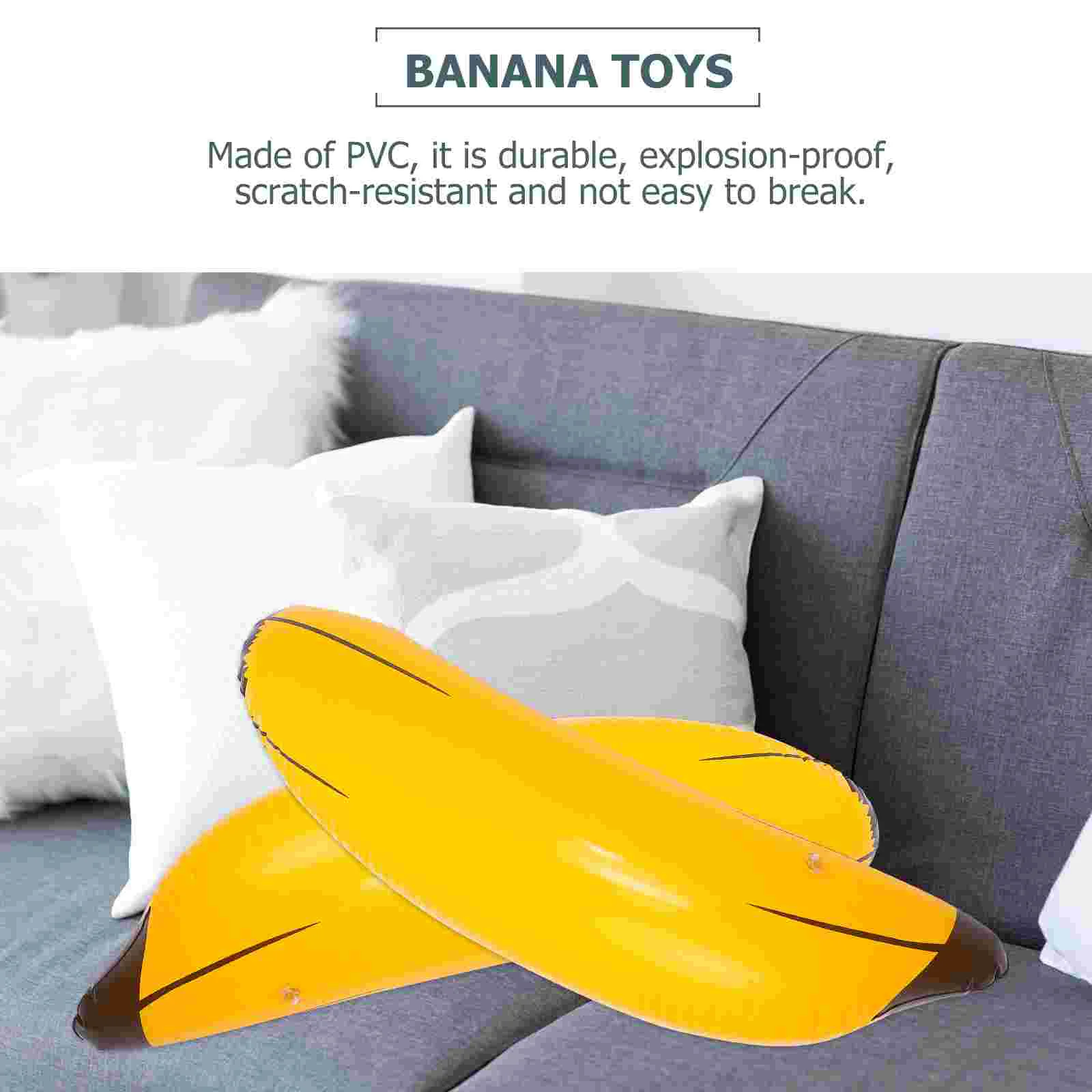 3 pçs inflável brinquedo de banana realista pvc festa piscina jogo decoração foto prop único criativo palco casa supermercado