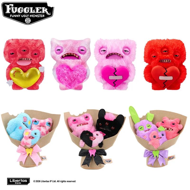 Jouets en peluche originaux Fuggler Fugg Love, Fugglers, Monstres moches et amusants, Fuggs, Peluches en vrac, Poupées, Cadeaux de la Saint-Valentin