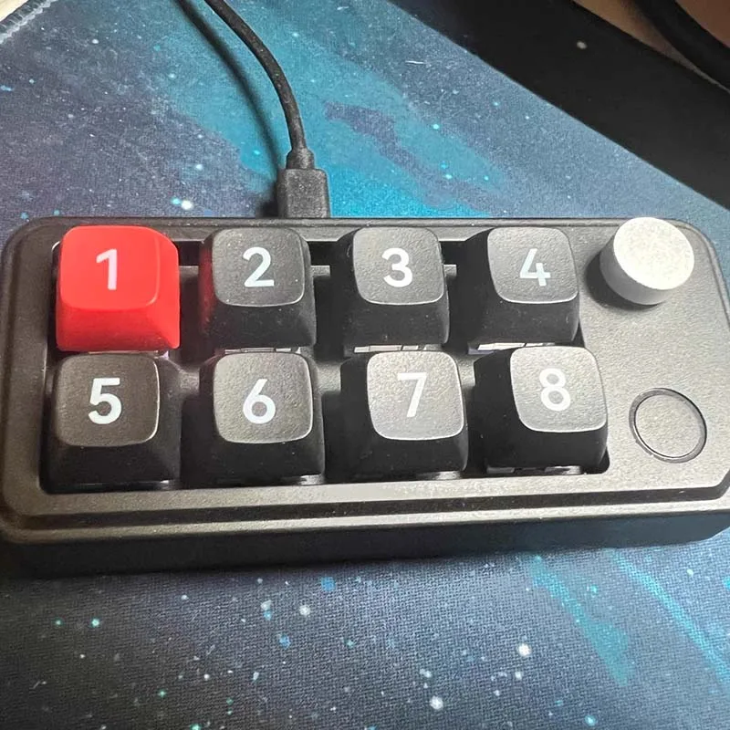 K815 Wired Macro Mechanical Keyboard 8keys 12-Lighting Effects Full Key Hot-Swap Support Macro Programming Game Office Keyboard