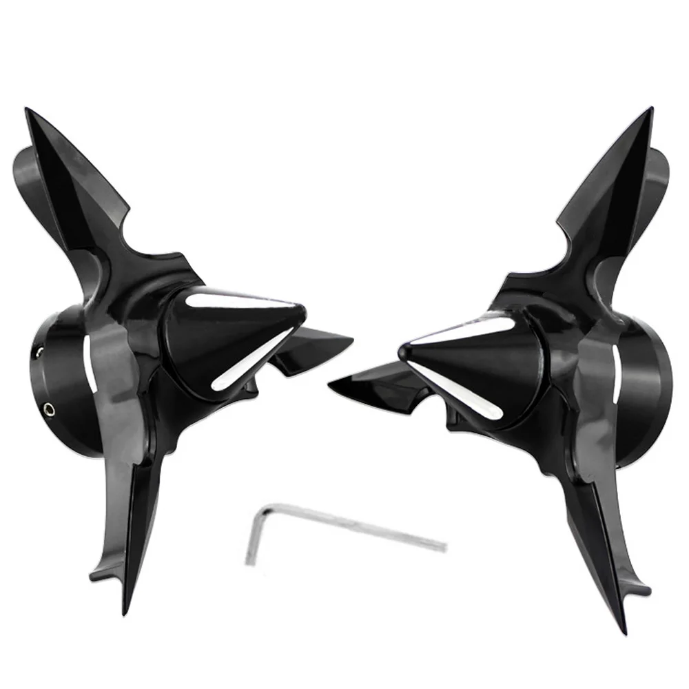 Motorcycle Front Axle Cap Spiral Solid Screw Nut Cover Blade Spun For Harley Dyna Softail Touring Glide Sportster XL VRSC V-Rod
