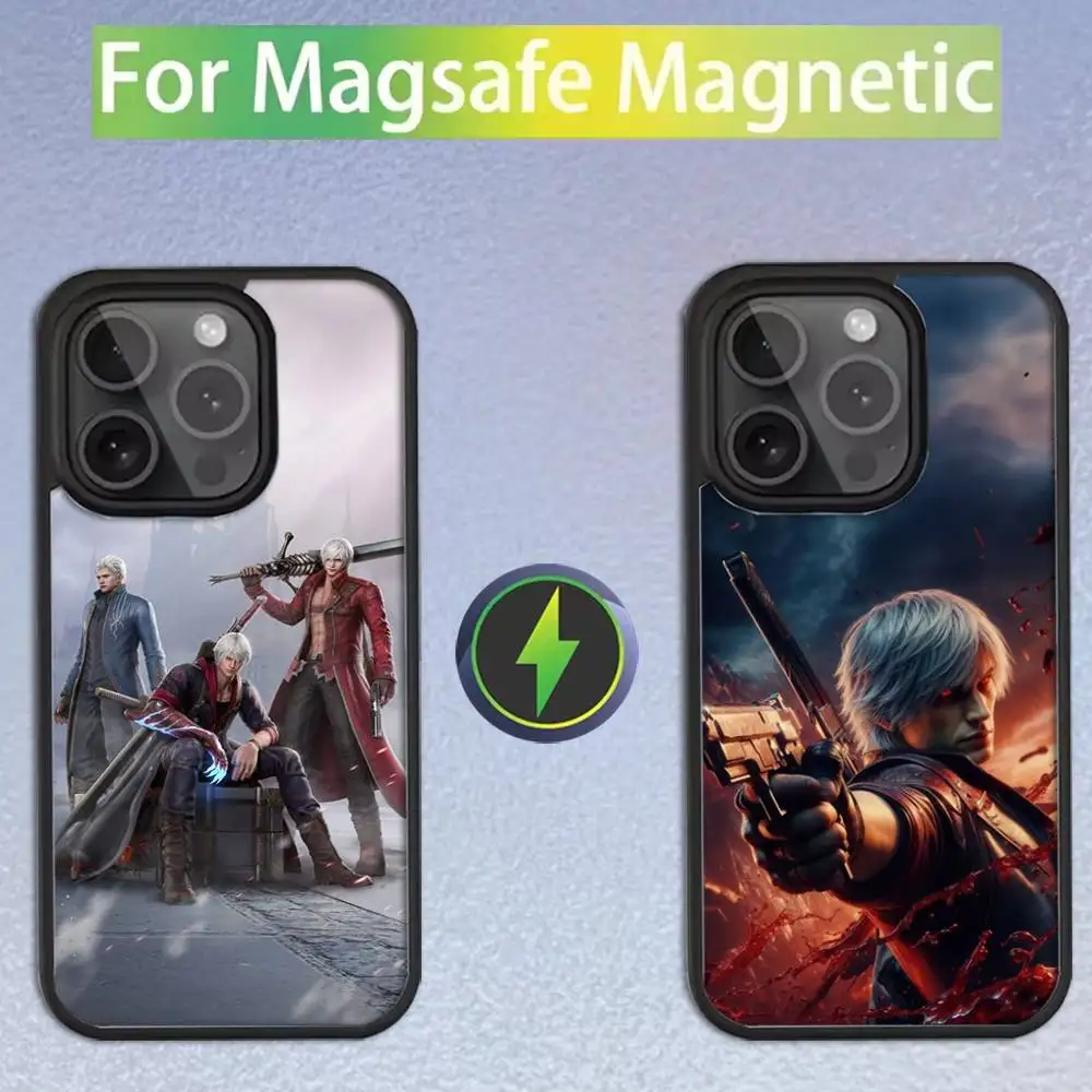 

Game D-Devil May Cry DMC Phone Case For iPhone 16,15,14,13,12,11,Pro,Max,Plus,Mini,SE Magsafe Magnetic Wireless Charging